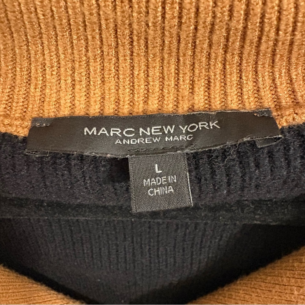 Marc New York‎ Andrew Marc Women's Quarter Zip Shaker Knit Sweater - Picture 5 of 5